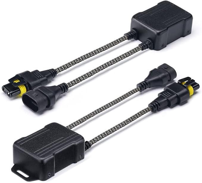 Xprite 9005 LED Canbus Decoder Anti Flicker Harness Error Free Resistor Capacitor for LED Headlight Bulbs Accessory, Pack of 2