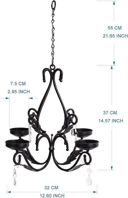 3 in 1 Ambient Lighting Chandelier Chain Hang Metal Wall Sconce
