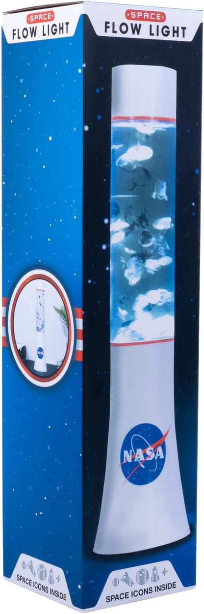 Fizz Creations NASA Inspired Space Flow Light. 13.2 inches Tall Mood Light Featuring Foil Space Icons. USB Powered with Included Cable. NASA Space Inspired Merchandise