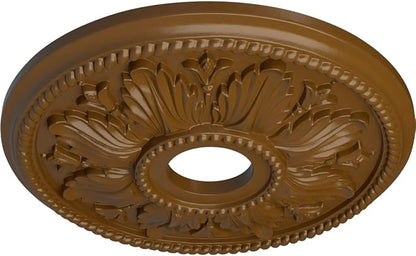 Ekena Millwork CM18ED1STF Edinburgh Ceiling Medallion fits Canopies up to 5 1/8, Smokey Topaz