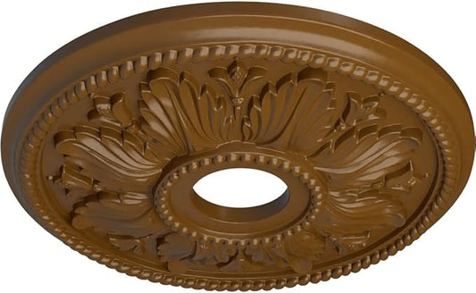 Ekena Millwork CM18ED1STF Edinburgh Ceiling Medallion fits Canopies up to 5 1/8, Smokey Topaz