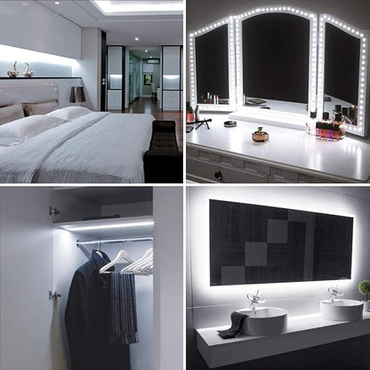 Lepro LED Strip Light, 32.8Ft Dimmable Vanity Lights, 6000K Super Bright LED Tape Lights, 600 LEDs SMD 2835, Strong 3M Adhesive, Suitable for Home, Kitchen, Under Cabinet, Bedroom, Daylight White