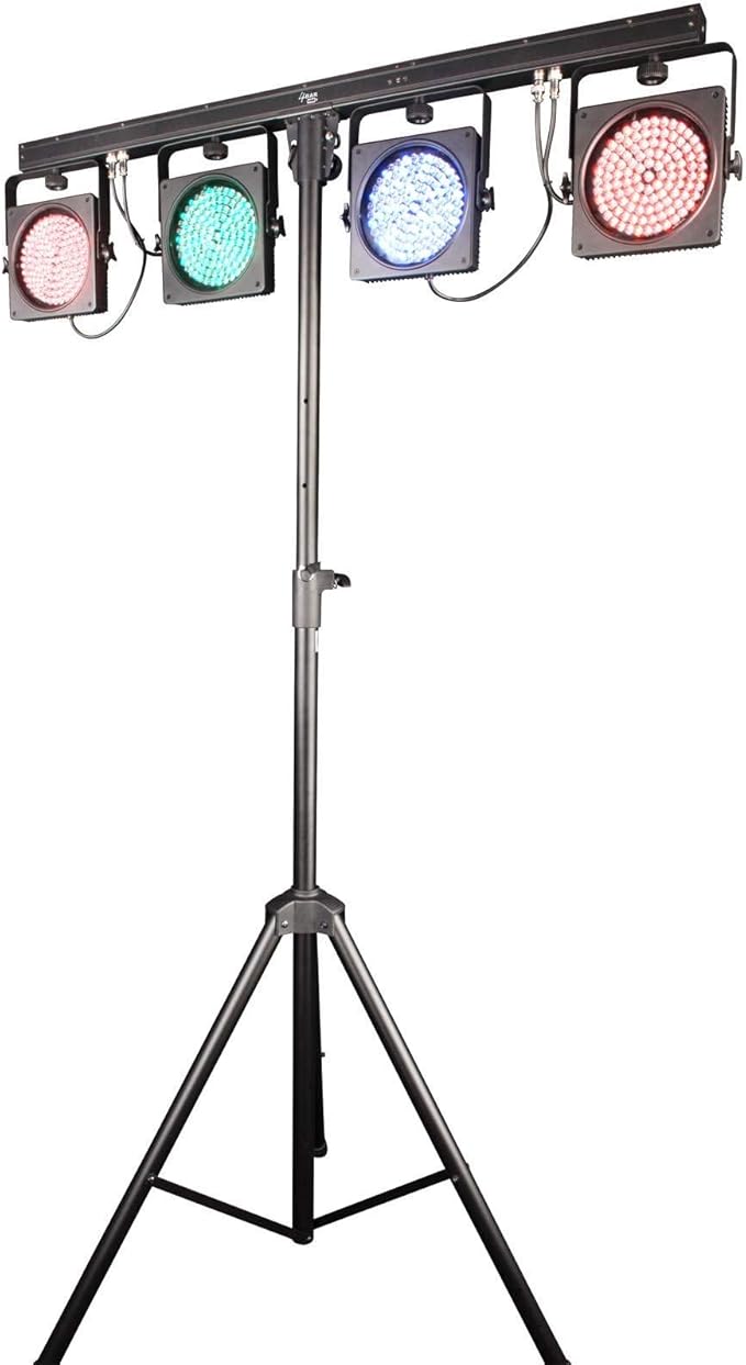 CHAUVET DJ – 4Bar ILS LED Wash Light System | 15-Channel DMX-512 RGB Control, 4 Adjustable PAR Heads | Tripod Stand, Wireless Foot Switch & Carry Bags Included | D-Fi USB Compatible