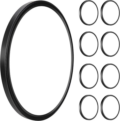 WKONCLDY 3200lm LED Flush Mount Ceiling Light, Super Slim 12 inch LED Ceiling Light, 5000K LED Ceiling Light for Bedroom, Living Room, Dining Room,Garage,Office (Black, 8 Pack)