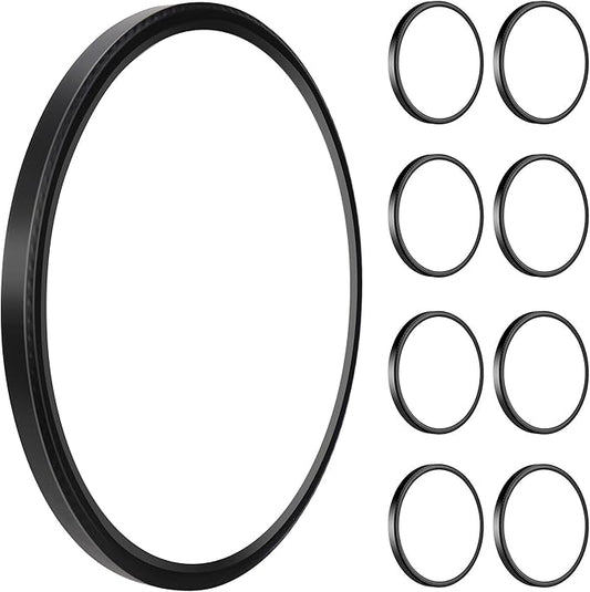 WKONCLDY 3200lm LED Flush Mount Ceiling Light, Super Slim 12 inch LED Ceiling Light, 5000K LED Ceiling Light for Bedroom, Living Room, Dining Room,Garage,Office (Black, 8 Pack)