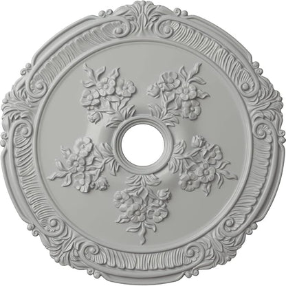 26"OD x 3 3/4"ID x 1 1/2"P Attica with Rose Ceiling Medallion (Fits Canopies up to 4 1/2"), Hand-Painted Frost
