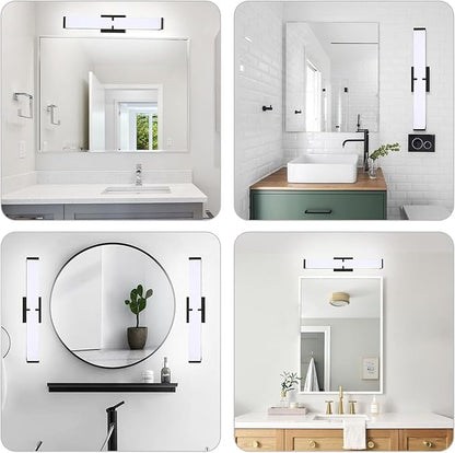 LED Bathroom Vanity Light Cool White 5000K Black Modern Matte Bathroom Lighting Fixtures; 40 Inch IP44 40W Equivalent to Incandescent 350W for Over Mirror Vanity Light - ETL Listed (1 Pack)