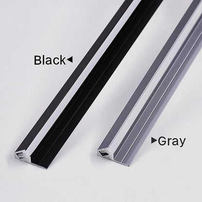 5Pack Surface Mounted LED Linear Aluminum Profile, 45 Degree Led Bars Invisible Oblique Beam Lamp Bookcase Layer Shelf Led Channel Kitchen Closet Hidden Lighting(50cm, Gray)