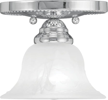 Livex Lighting 1530-05 Edgemont 1-Light Ceiling Mount, Chrome
