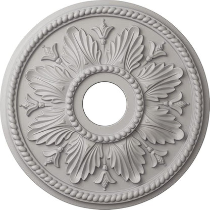 Ekena Millwork CM18ED1UWF Edinburgh Ceiling Medallion, Ultra Pure White