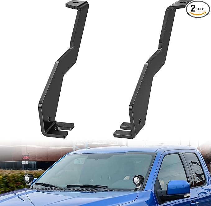Nilight Ditch Light Brackets Hood Hinges Mount Bracket Kit for Auxiliary Offroad LED Pods Work Lighting Compatible with Ford F-150 2004-2014 Ford 1st Gen SVT Raptor 2010-2014