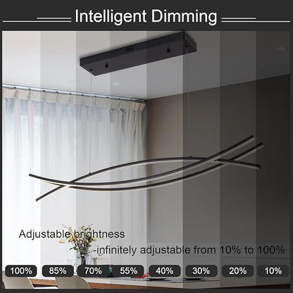 39.37“ Modern Led Pendant Light Fixtures, 3000K-6500K Color Changing Modern Led Pendant Light Kitchen Island, Adjustable Height Kitchen Island Lights Fixtures for Dining Room Kitchen Bedroom Sink