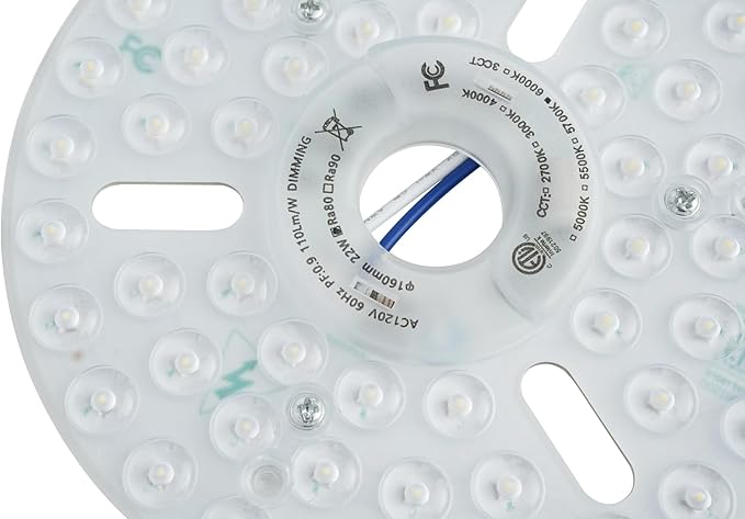 22W 6.3'' Retrofit Light Kit for Ceiling Fan Light Replacement Panel PCB 3000K 6000K 2420LM 120V CRI90 Dimmable (White 6000K)