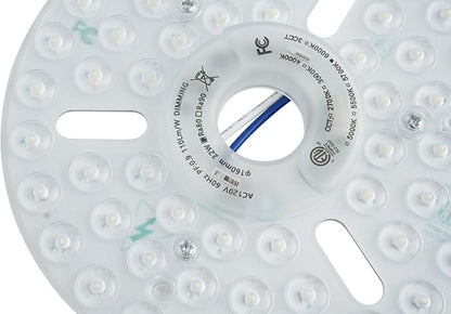 22W 6.3'' Retrofit Light Kit for Ceiling Fan Light Replacement Panel PCB 3000K 6000K 2420LM 120V CRI90 Dimmable (White 6000K)