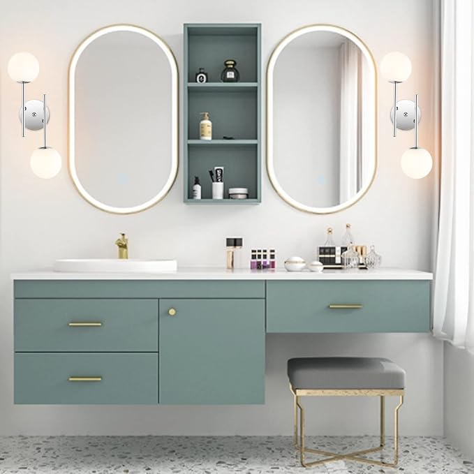 BYOLIIMA Modern Chrome Wall Sconce, 7.5" W x 20" H, G9 Base, Fully Dimmable, Ideal for Bathroom, Kitchen, Living Room, Office