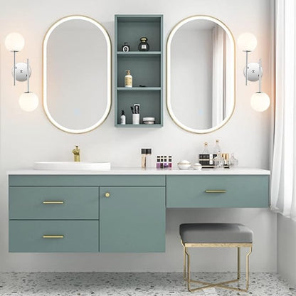BYOLIIMA Modern Chrome Wall Sconce, 7.5" W x 20" H, G9 Base, Fully Dimmable, Ideal for Bathroom, Kitchen, Living Room, Office