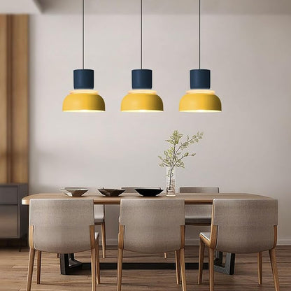 Modern Industrial Pendant Light Macaron Color Barn Style Mid Century Hanging Light Fixture with Aluminum Shade Chandelier Nordic Colorful Ceiling Pendant Lights for Dining Room Kitchen