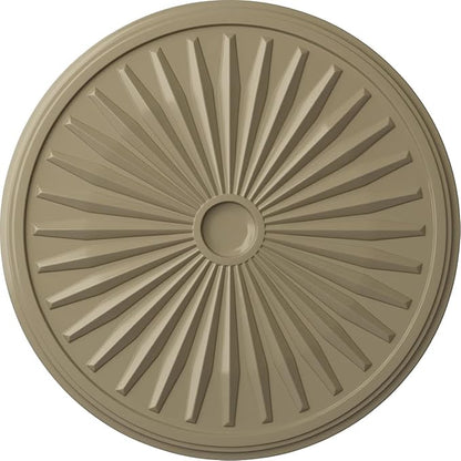 33 1/8"OD x 3 1/2"ID x 1 3/8"P Leandros Ceiling Medallion (Fits Canopies up to 5"), Hand-Painted Gobi Desert