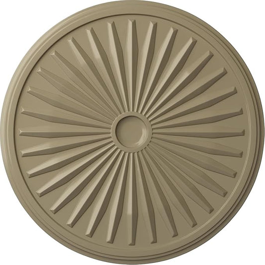 33 1/8"OD x 3 1/2"ID x 1 3/8"P Leandros Ceiling Medallion (Fits Canopies up to 5"), Hand-Painted Gobi Desert