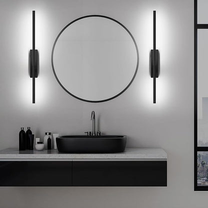 Battery Operated Wall Sconces, 1 Pack USB Rechargeable Wall Lights, Dimmable Wireless Linear Wall Lamp Indoor for Living Room, Bedroom, Hallway, Black
