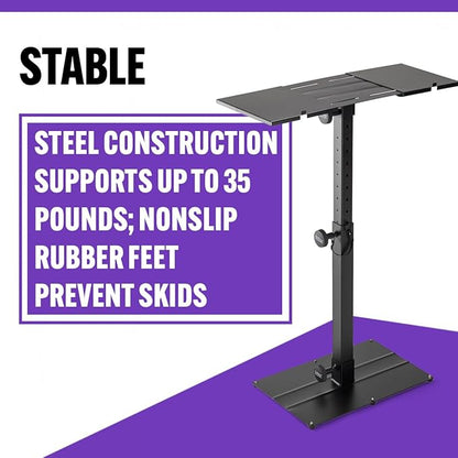 On-Stage LS7730 Lighting Stand with Truss (Folding, Portable PAR Can and LED Light Rig for Theaters, Auditoriums, Concert Halls, Clubs, and Venues, Adjustable Height, Rubber Feet, Metal, Black)