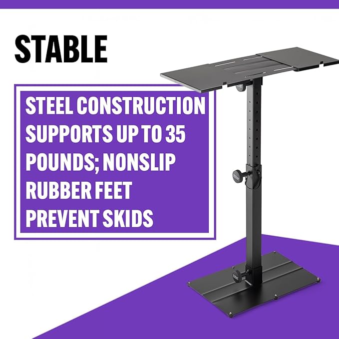 On-Stage LS7730 Lighting Stand with Truss (Folding, Portable PAR Can and LED Light Rig for Theaters, Auditoriums, Concert Halls, Clubs, and Venues, Adjustable Height, Rubber Feet, Metal, Black)