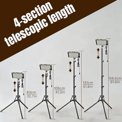 USB-Powered LED Telescopic Camping Light with Adjustable Tripod,Adjustable Brightness & Color Temperature for Outdoor,Camping,Hiking,Emergencies & Power Outages (Camping Light, 50 LEDs)
