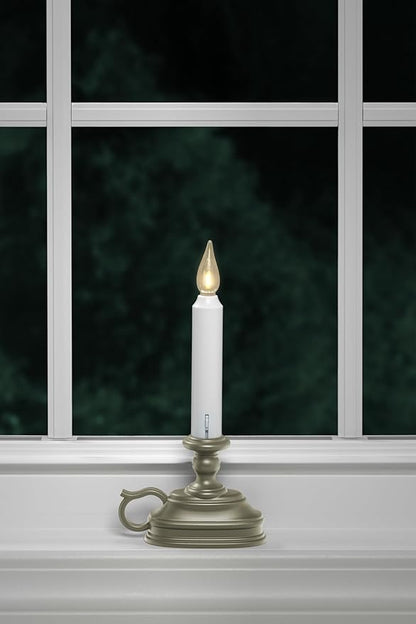 Xodus Innovations VC1820P 4 Battery Operated Vintage Filament LED Flameless Window Candles with Dusk to Dawn Timer and 3 Flame Settings