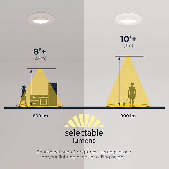 HALO RA 4 in Canless LED Recessed Downlight with Adjustable Gimbal, Selectable Lumens and Selectable Color Temperatures, Dim-to-Warm Technology, Damp Location Rated - RA4LS9FSD2W1EWHDM
