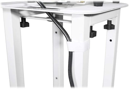 Rockville RTP32W Adjustable Totem Moving Head Light Stand, Black and White Scrims, Carry Bags, 132lb Capacity, Tool-Free Setup, Speaker Mount, for Mobile DJs and Events