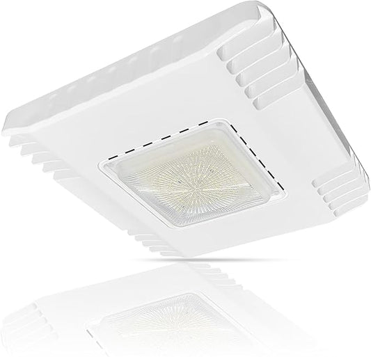 150W LED Canopy Light, 21000LM 5700K, Surface Mount LED Gas Station Ceiling Light, IP65 Outdoor Rated [600W HID/HPS Equiv.], High Bay Parking Garage Lighting, AC 90-277V, UL Listed (1 Pack)