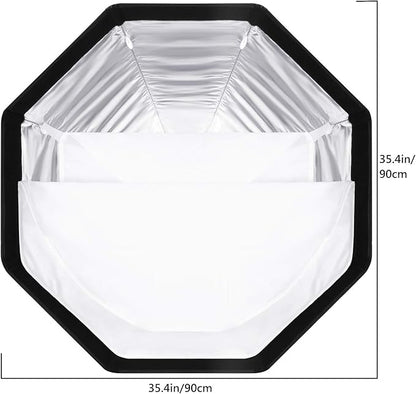NEEWER 35.4''/90cm Octagonal Softbox Quick Release, with Bowens Mount, Carrying Bag Compatible with Neewer CB60 CB100 CB150 Vision 4 S101-300W/400W and Other Bowens Mount Light -SF-RPBO36