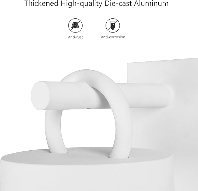 Porch Light White Dusk to Dawn Outdoor Wall Light, 13in Large Exterior Lighting Fixture for House Garage Front Door, Waterproof Outside Hanging Lamp E26 Wall Mount Lantern (Bulb Not Included)