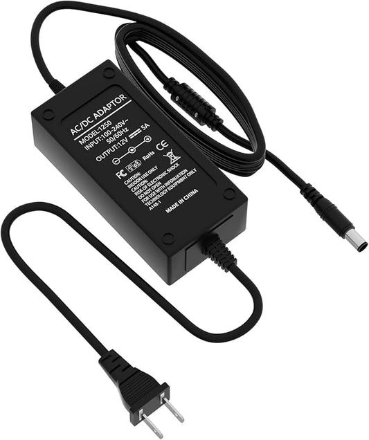 DUOFU365 12V 5A Power Supply Adapter Converter 5A Transformer 100V -240V AC to 12V DC for LED Strip Light LCD Monitor DVR NVR Security Cameras System CCTV Accessories