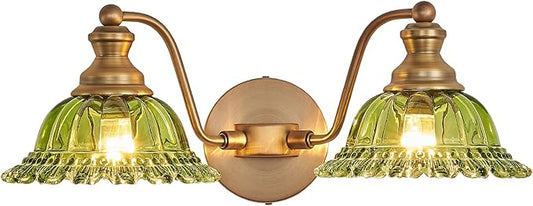 XIEDUN Green 2 Light Vanity Light Bathroom Light Vintage Bathroom Light Fixtures
