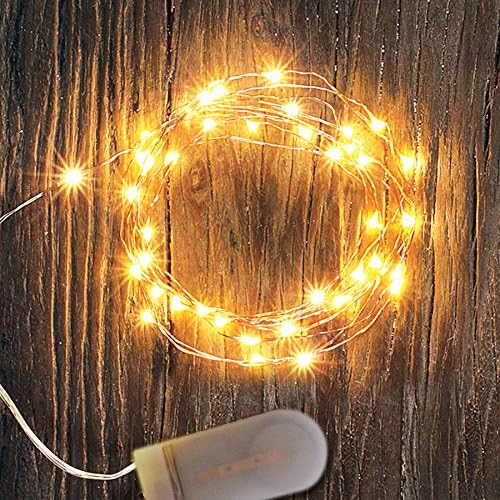 6 Pack Fairy Lights Battery Operated No Remote LED Starry String Lights 30 Micro Starry LEDs on 10ft Copper Wire Light for DIY Wedding Centerpiece Table Decorations (Copper Warm White)