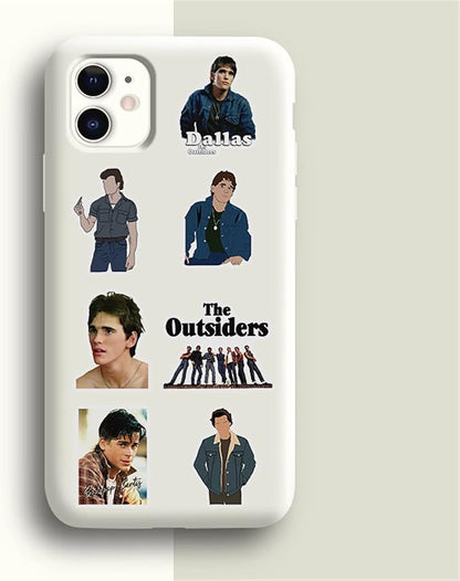50pcs Outsider Stickers for Teens Adult, Waterproof Vinyl Movie Decal for Water Bottle Skateboard Guitar Travel Case Bike Laptop,Car Bumper,Luggage,Phone (out50)