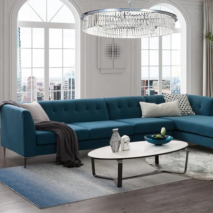 Chrome Crystal Chandeliers Modern Contemporary Ceiling Lights Fixtures Pendant Lighting for Dining Living Room Chandelier D43
