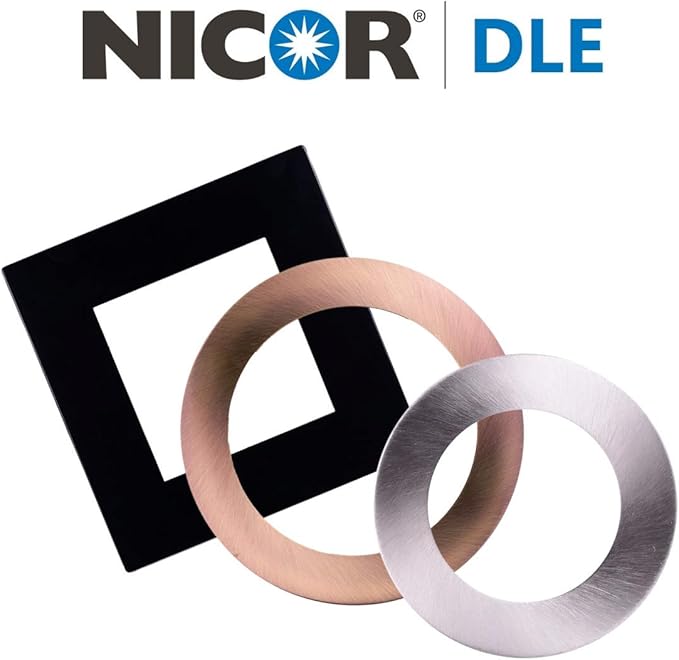 NICOR Lighting 4 inch Round White Flat Panel LED Downlight in 2700K (DLE421202KRDWH)