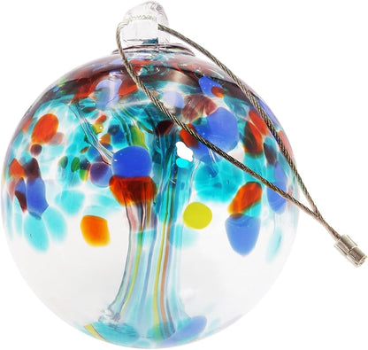 Dale Tiffany Hand Blown Glass, 3" Diameter Devotion, Tree of Life Collection, Witch Globe Hanging Garden Indoor/Outdoor Decorative Ornament Gazing Ball