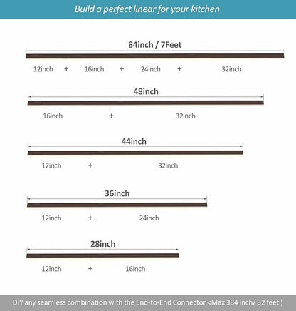 Leetdud Under Cabinet Lighting Plug in, 12 Inch 1 Pc, Linkable AC120V 3CCT 3000K/4000K/5000K Ultra Slim, LED Under Cabinet Lights for Counter Light, Kitchen, Shelf, Sink, Workshop, Desk, Bronze
