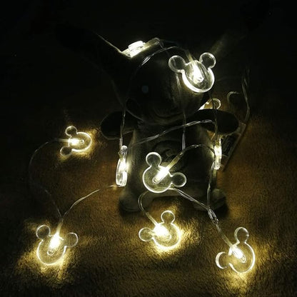 1.65m 10LEDs Decorative Cartoon Animal Mouse Night Mood Light Romantic Lamp for Home Indoor Bedroom Party Festival Décor(Warm White)