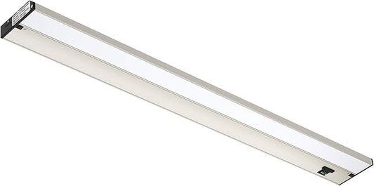 Getinlight 32-inch 3 Color Levels LED Under Cabinet Lighting, Hardwired or Plugged-in, Selectable White 2700K/3000K/4000K, Dimmable, Brushed Nickel Finished, IN-0210-4-SN