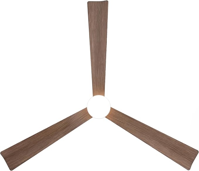 52" Nickel Ceiling Fan with Light and Remote, Modern 3-Blade DC Motor Ceiling Fan, Quiet Reversible Airflow, 6-Speed LED, Use for Bedroom Living Room Kitchen Indoor Use