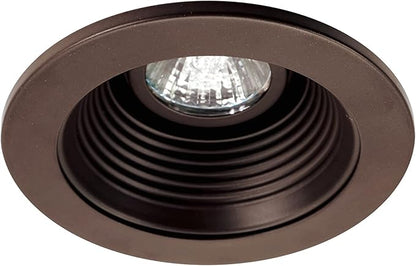 NICOR Lighting 4 inch Oil-Rubbed Bronze Recessed Baffle Trim for MR16 Bulb (14002OB-OB)