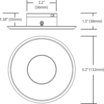 Nicor DLF301204KWH Flush Mount, 4000K, White