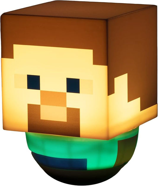 Paladone Steve Swaying Night Light for Kids | Officially Licensed Minecraft Bedroom Decor, Multicolour, one Size