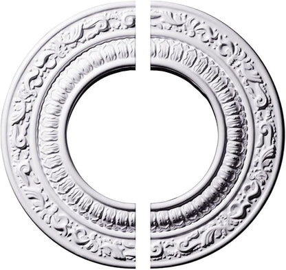 Ekena Millwork CM08AD2 8 1/8"OD x 4 1/8"ID x 1/2"P Andrea Ceiling Medallion, Fits Canopies up to 4-1/8", 2 Piece
