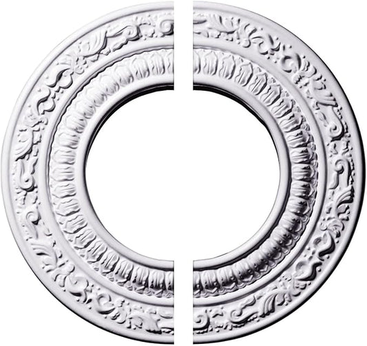 Ekena Millwork CM08AD2 8 1/8"OD x 4 1/8"ID x 1/2"P Andrea Ceiling Medallion, Fits Canopies up to 4-1/8", 2 Piece