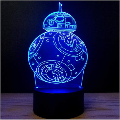 3D Illusion Platform Night Lights Touch Switch 7 Color Change USB Power LED Desk Lamp for Home Decorations or Holiday Gifts